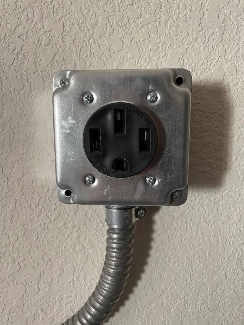 NEMA 14-50 outlet installed for Electrical Panel Upgrade in Blue Ridge